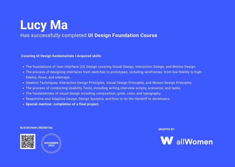 UI design Certificate