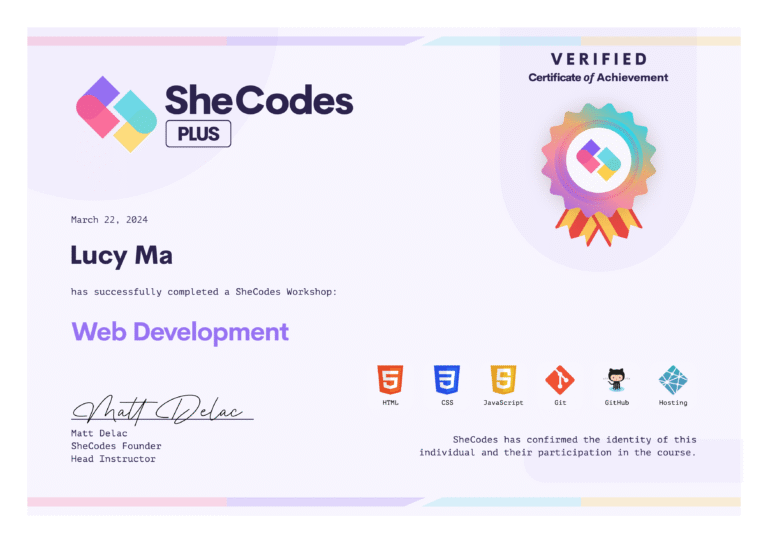 Web development certificate 3
