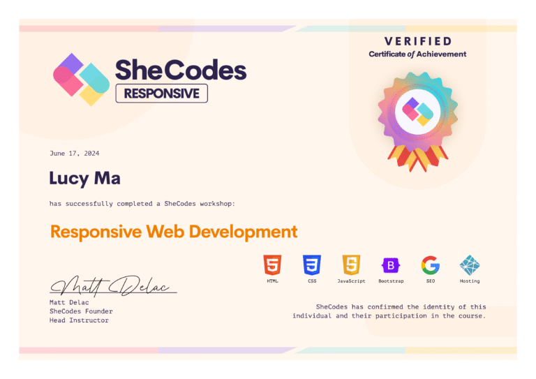 Responsive web development certificate